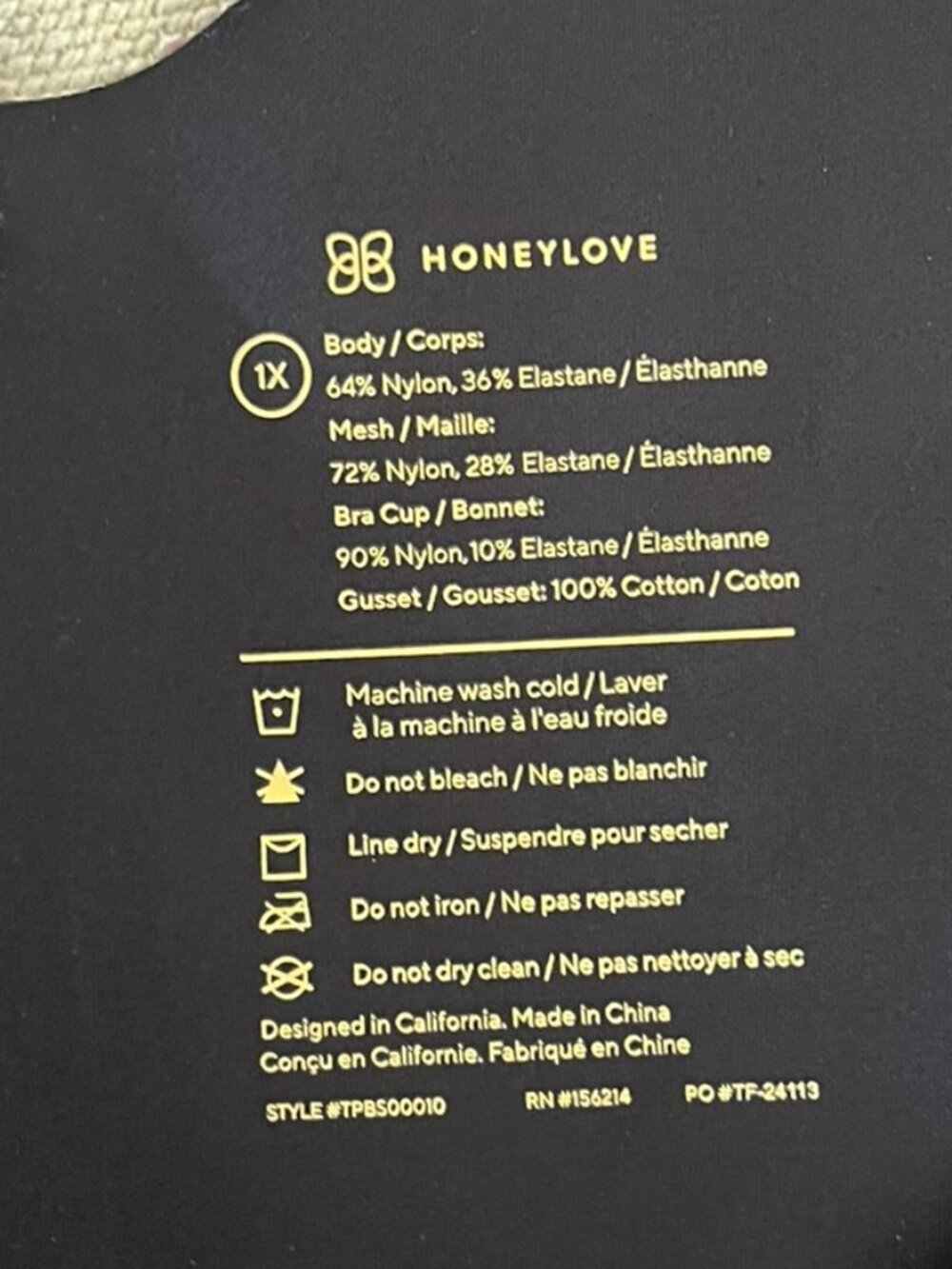 Honeylove Woman's Black Plus-size Classic High-back Mid-Thigh Bodysuit Sz 1x - Picture 3 of 9